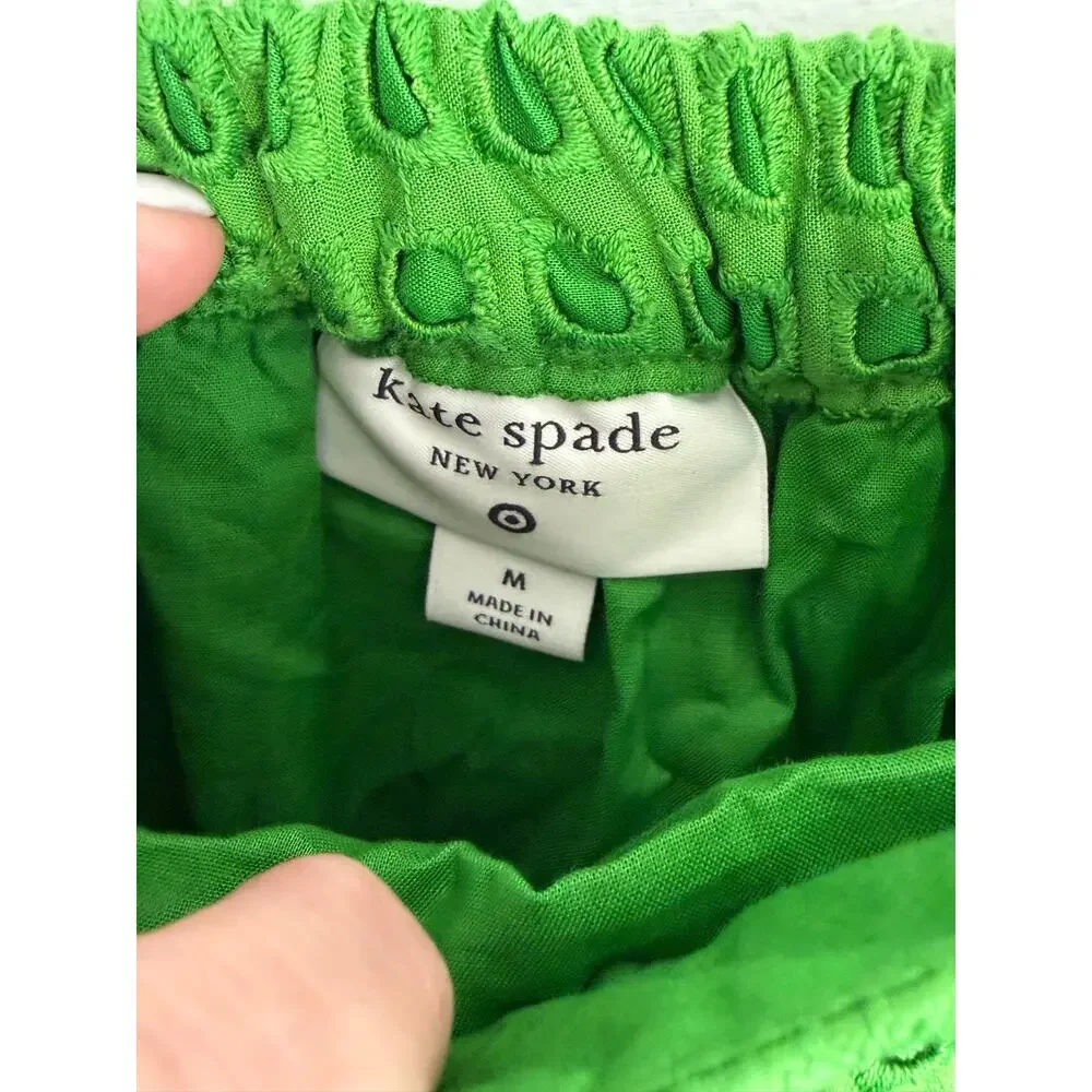 Kate Spade New York x Target eyelet Volume Midi Skirt Sz M Green NWT